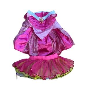 Build a Bear Sleeping Beauty Aurora Dress & Sequin Skirt Clothing Bundle Lot